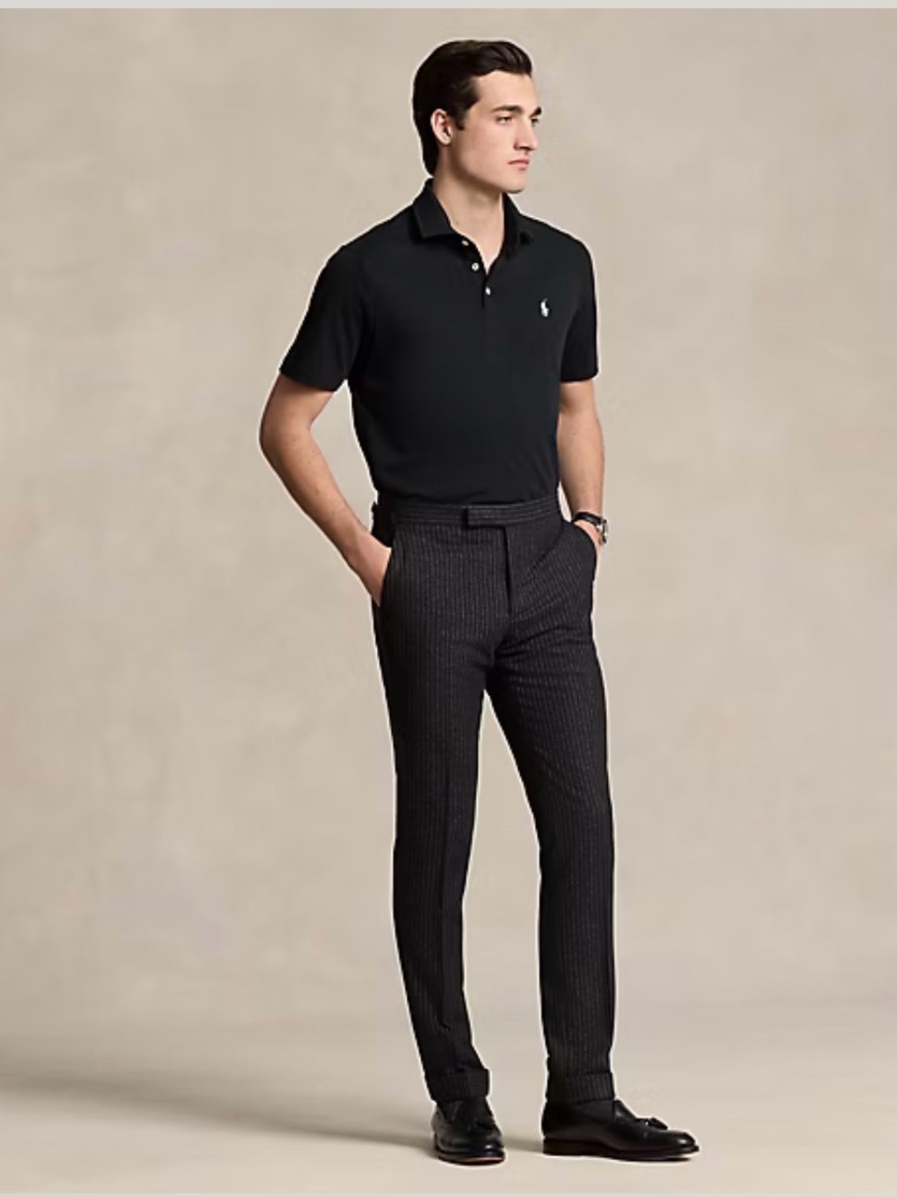 Polo by Ralph Lauren Black Short-Sleeve Polo with Iconic Logo